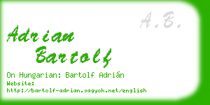 adrian bartolf business card